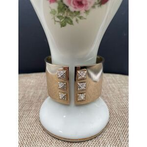 Victoria's Secret scandalous gold rhinestone statement bracelet Bling